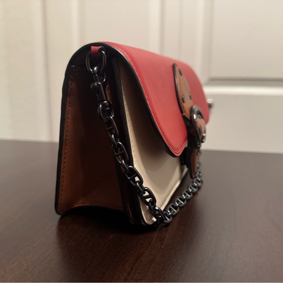 Coach Beat Crossbody Clutch In Colorblock - pewter / red sand ivory multi - Picture 6 of 12